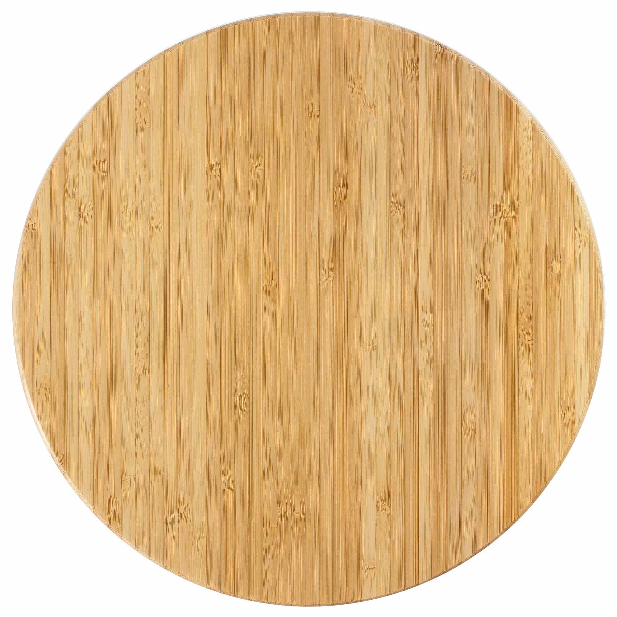 Round bamboo cutting board with a circular working face