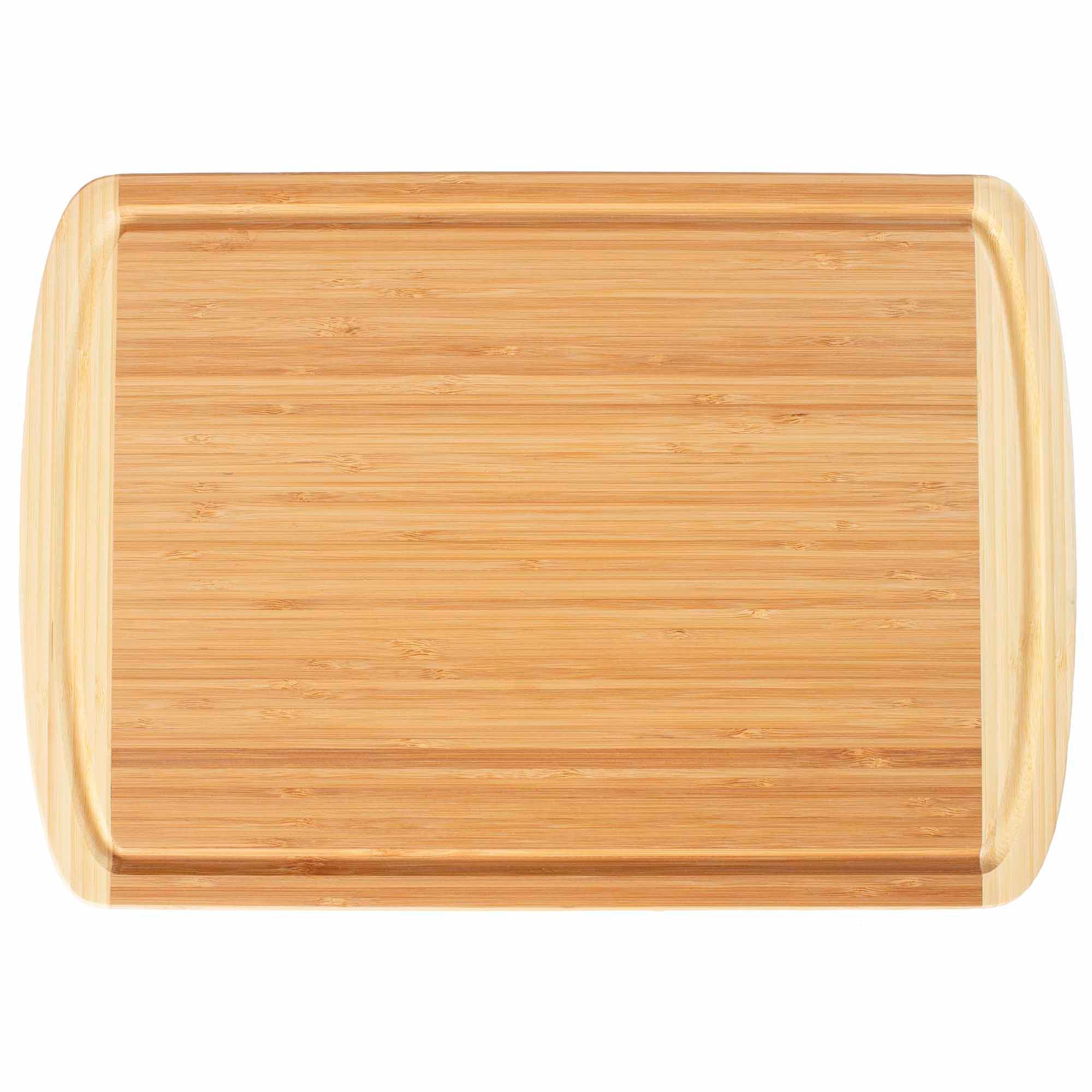 Bamboo cutting board with a perimeter juice groove